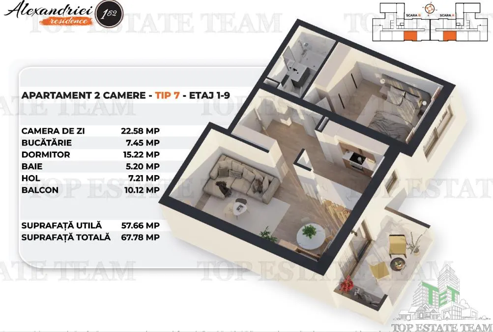 Apartament Nou 2 Camere cu balcon spatios, zona Rahova, Bucuresti - foto 7