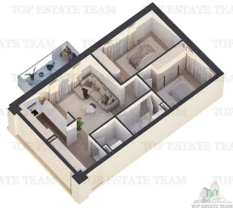 Apartament 2 camere bucatarie inchisa bloc nou Sos.Alexandria - foto 2