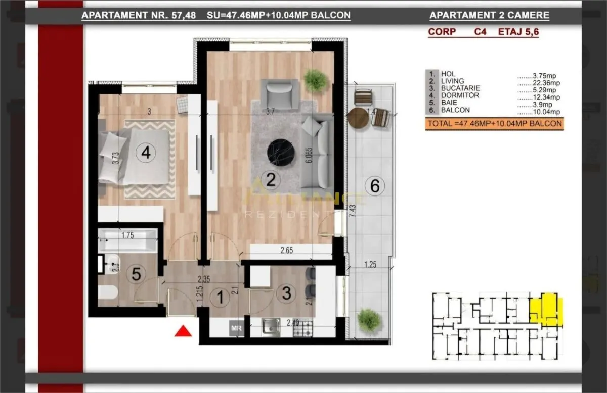 NOU Metrou Berceni Apartament 2 camere 57.5 str Biruintei - foto 5