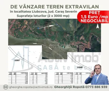 Teren extravilan 3.000 mp â€“ Liubcova, in Liubcova zona Slatina (Clisura Dunarii) - Liubcova