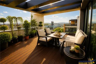 Penthouse Qualis Tractorul Brasov,terasa panoramica,3 balcoane,ales echipat - Brasov