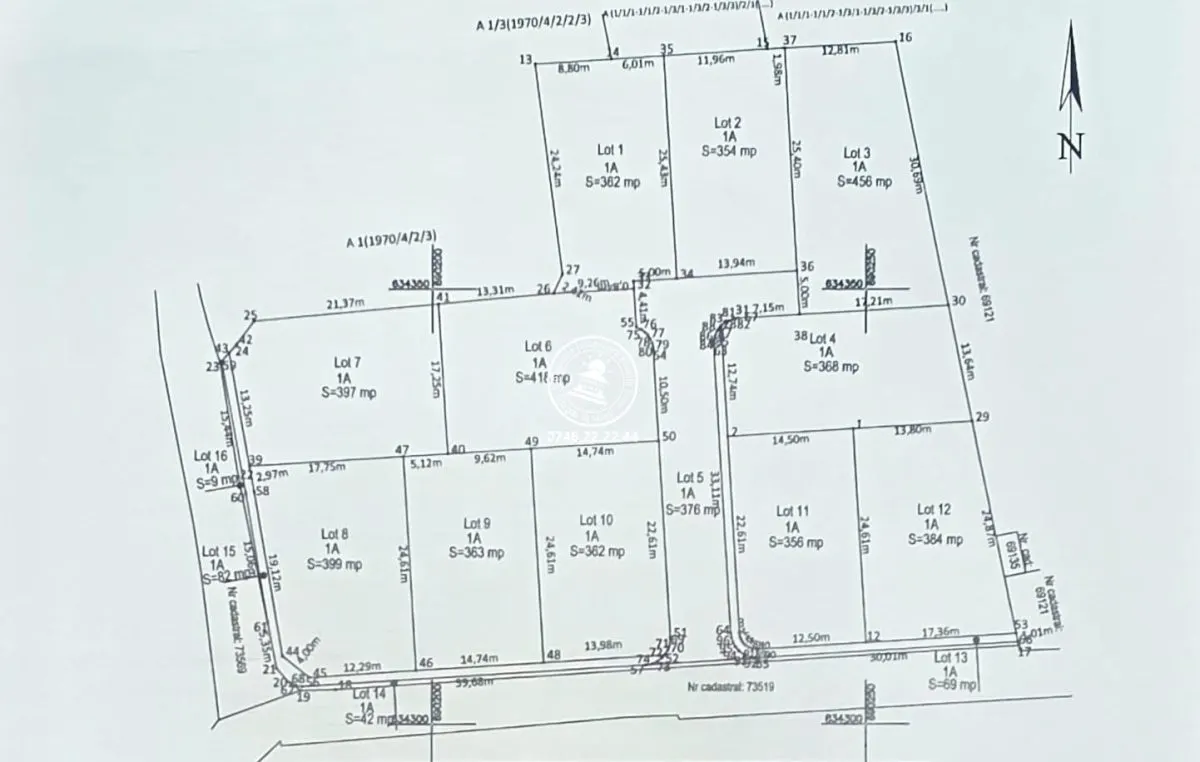 Loturi teren intravilan 356-456 mp , asfalt , toate utilitatile - Valea Lupului , Iasi - foto 3